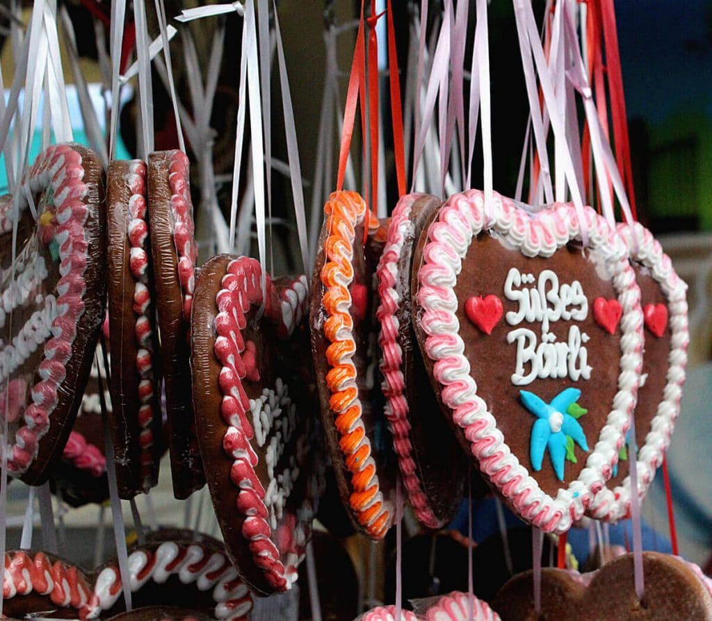 Decorated gingerbread at Bratislava Christmas Market