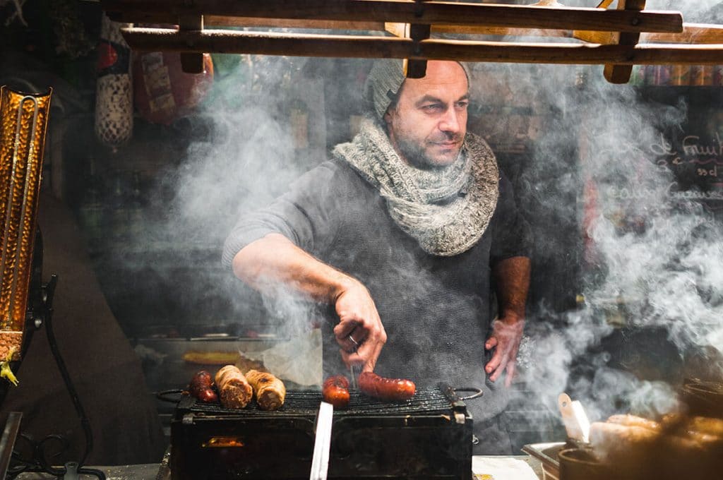 Street vendor at Bratislava Christmas Market