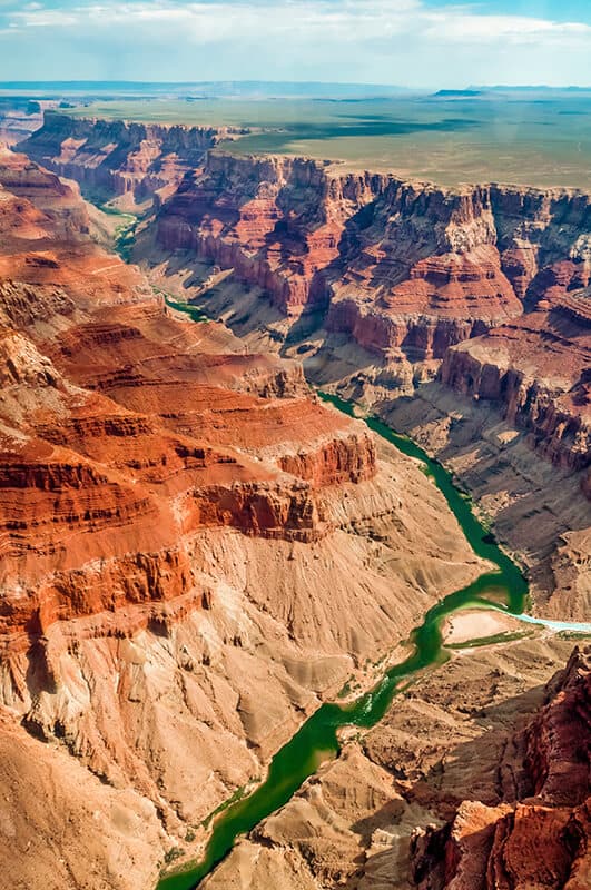 Helicopter view of the Grand Canyon