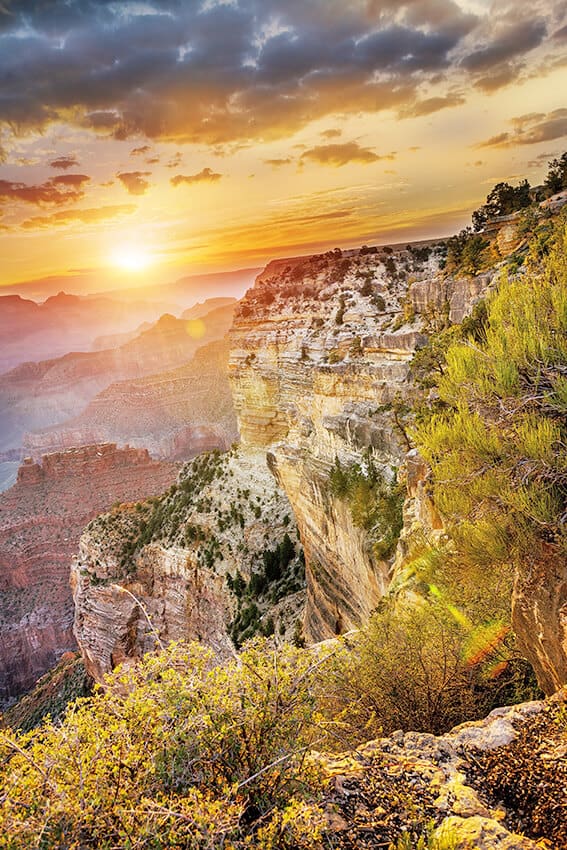 Tramonto a Hopi Point al Grand Canyon South Rim (USA)