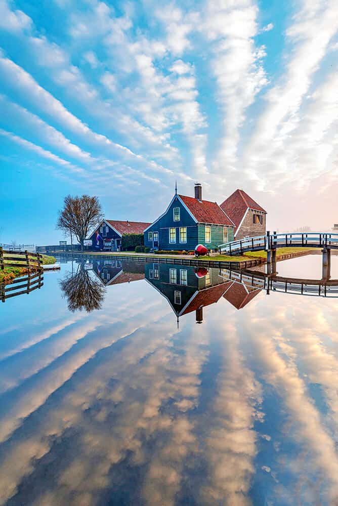 Summer evening in the Netherlands countryside