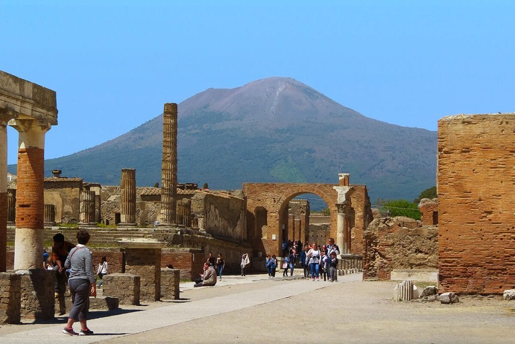 Vesuvius seen from Pompeii