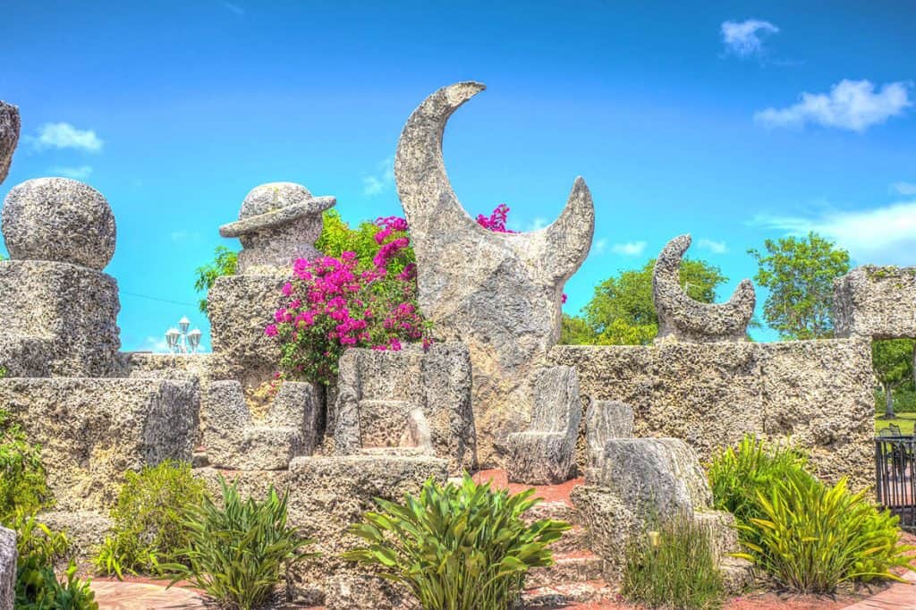 View of Coral Castle in Homestead (Florida)