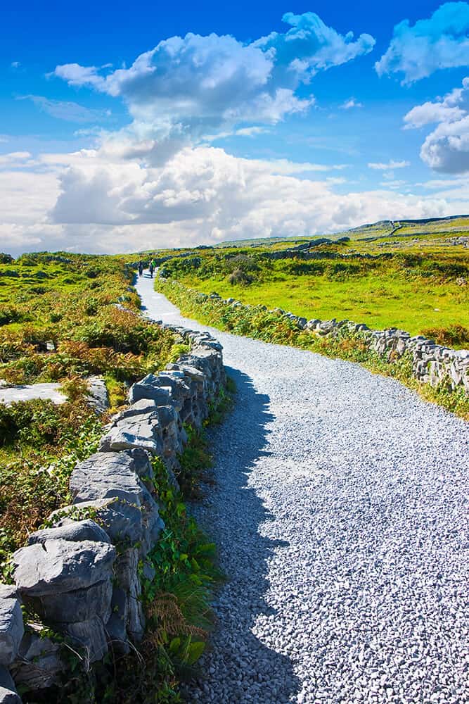 Sentiero in pietra nelle campagne irlandesi