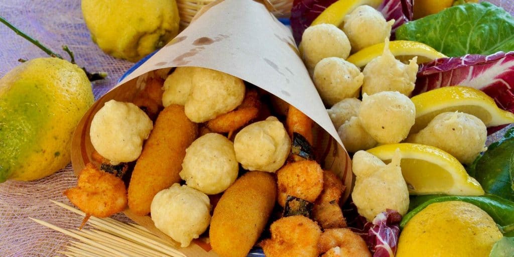 Deep fried zeppole and panzerotti