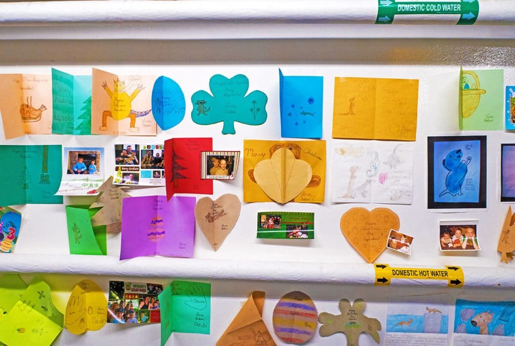 Messages and presents from kids activities at the Wild Center in the Adirondacks