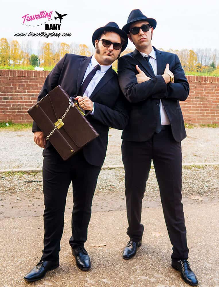 The Blues Brothers Cosplayers as Jake and Elwood