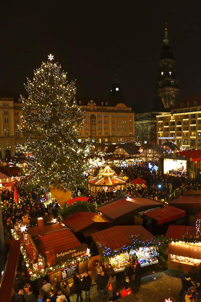 Dresden Christmas market at night