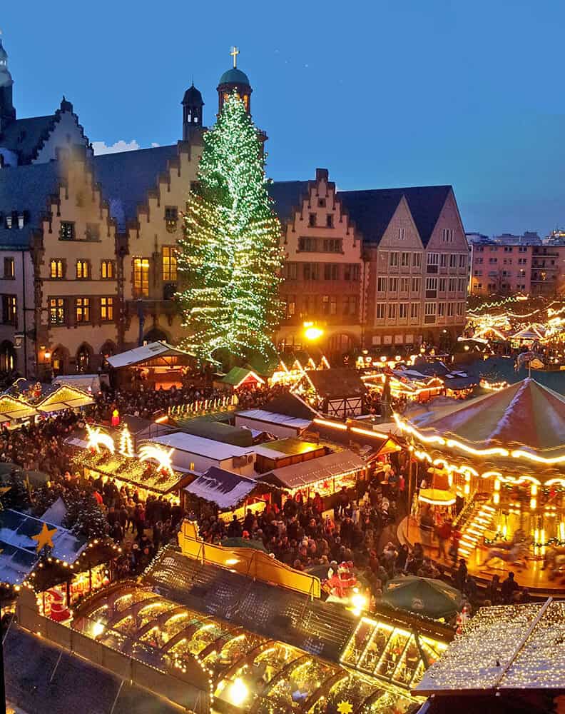 Frankfurt Christmas Market at night