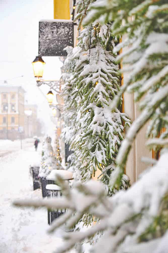 Snow in Helsinki for Christmas