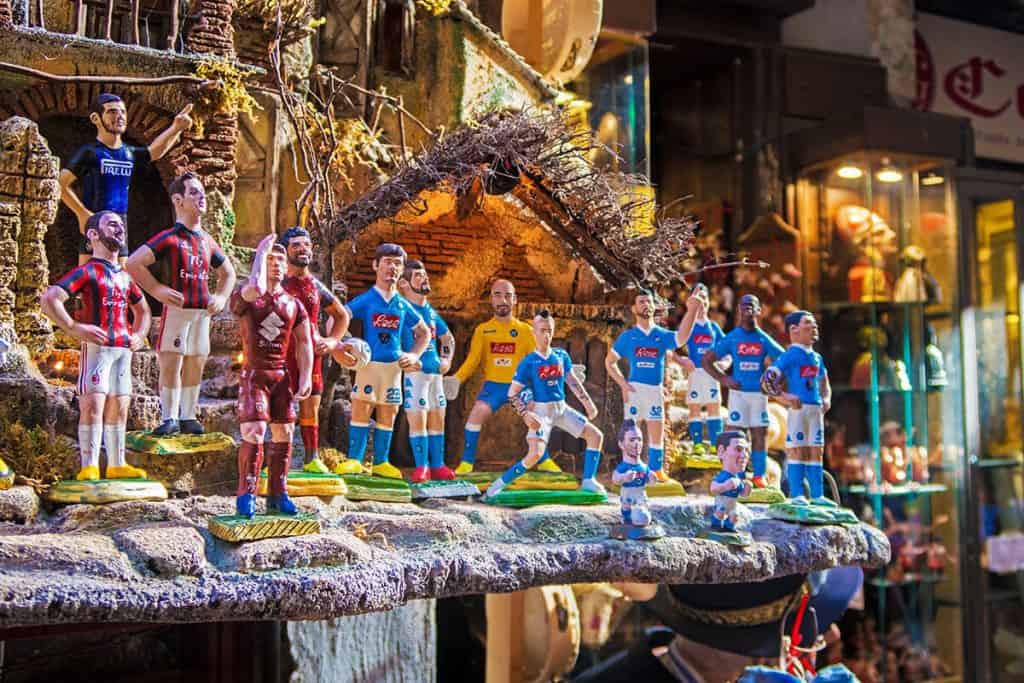 Footballers statuettes at Via San Gregorio Armeno in Naples