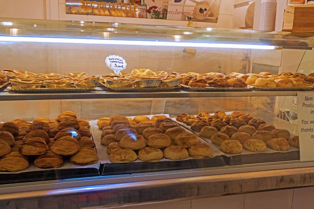 Sfogliatelle in Naples, Italy