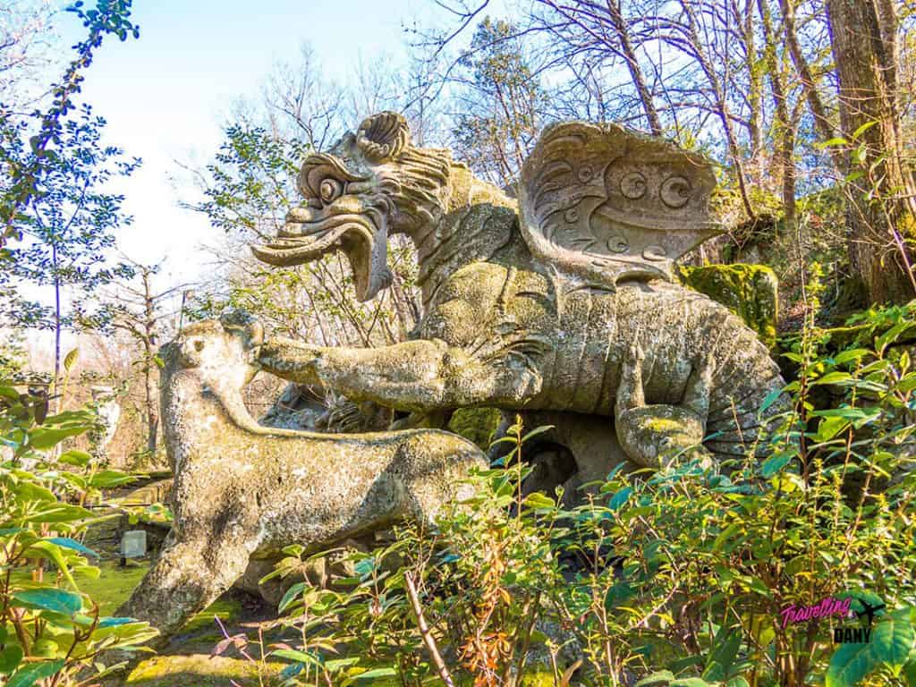 Landmarks in Italy the Bomarzo Monster Park The Dragon
