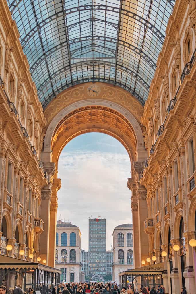 View of Galleria Vittorio Emanuele II in Milan 