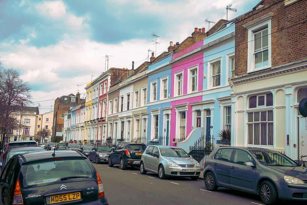 Le coloratissime casette di Notting Hill