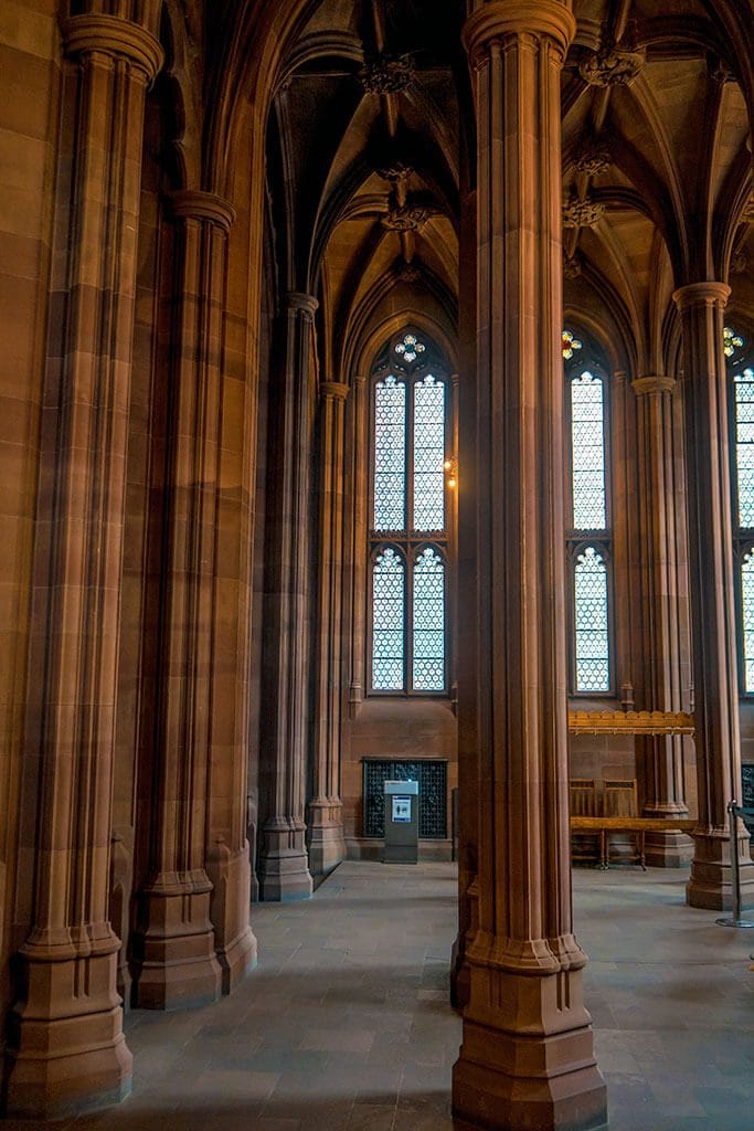 Columns inside the John Ryland's Library