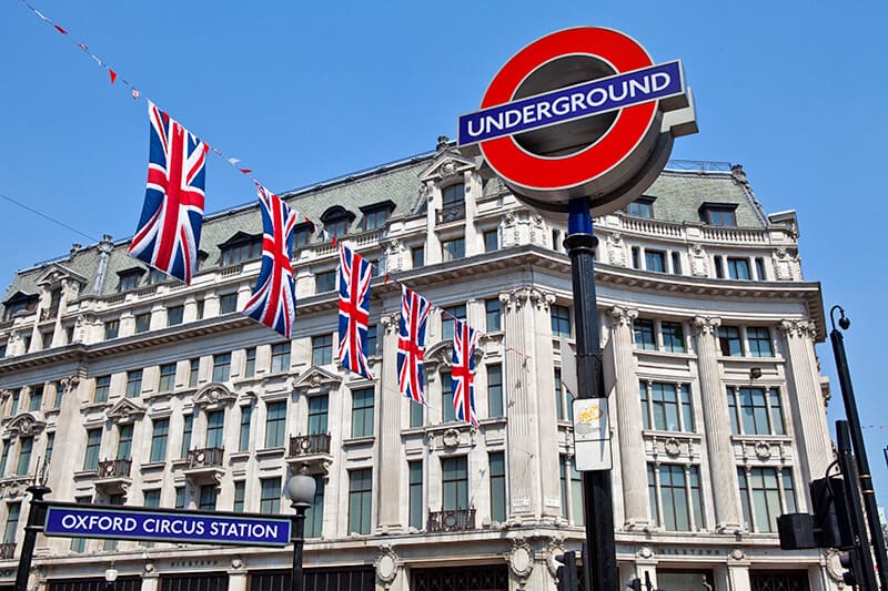 Oxford Circus Underground station in London