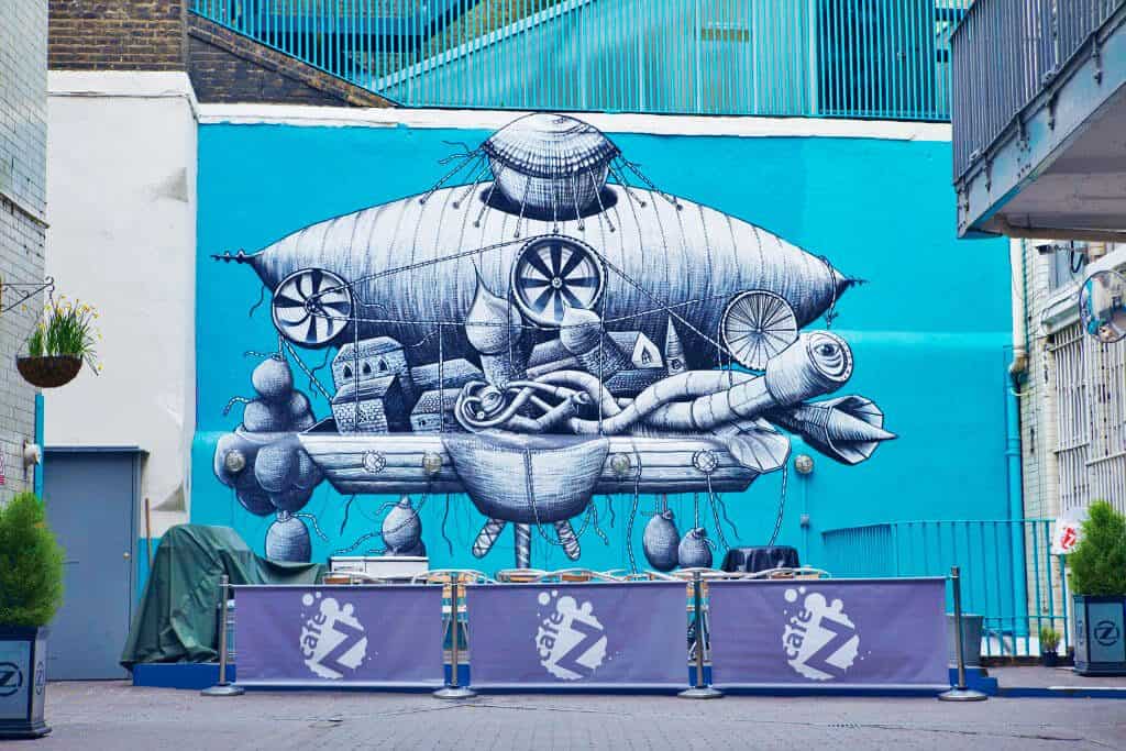 Shoreditch wall art in London