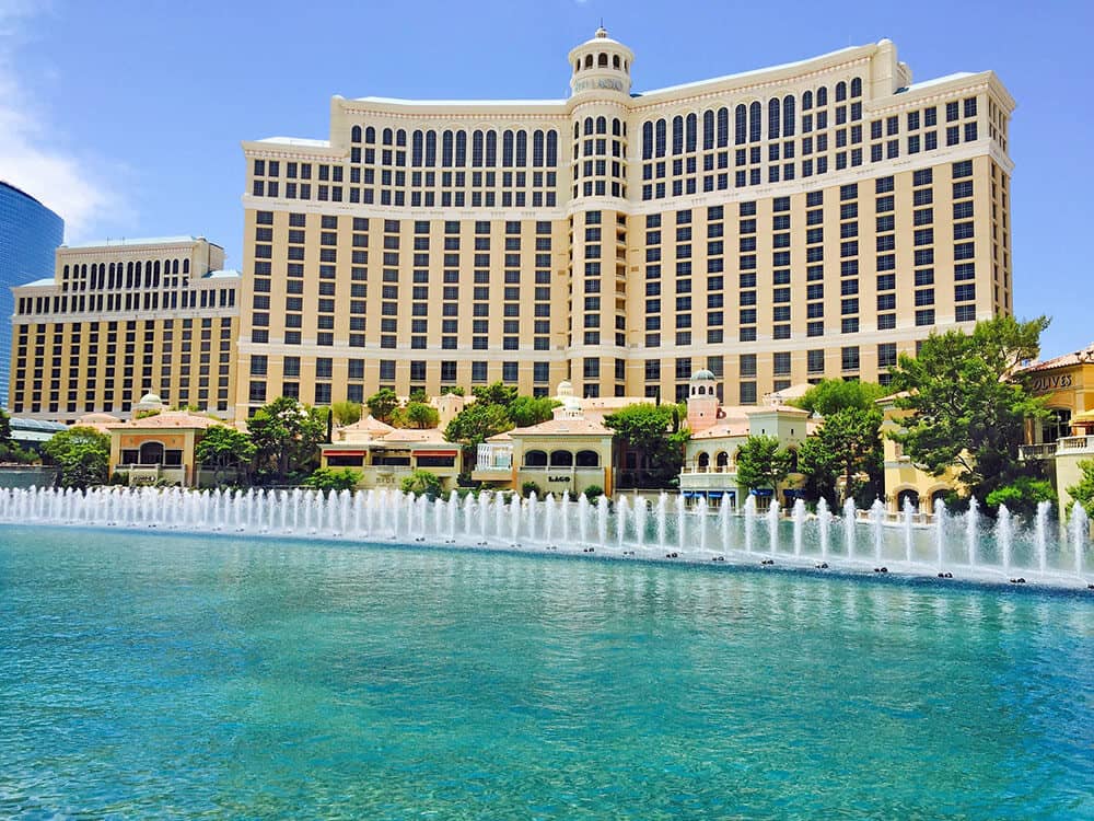 The fountains show at Bellagio hotel in Las Vegas