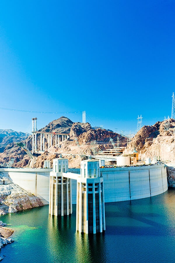 Hoover Dam seen from above