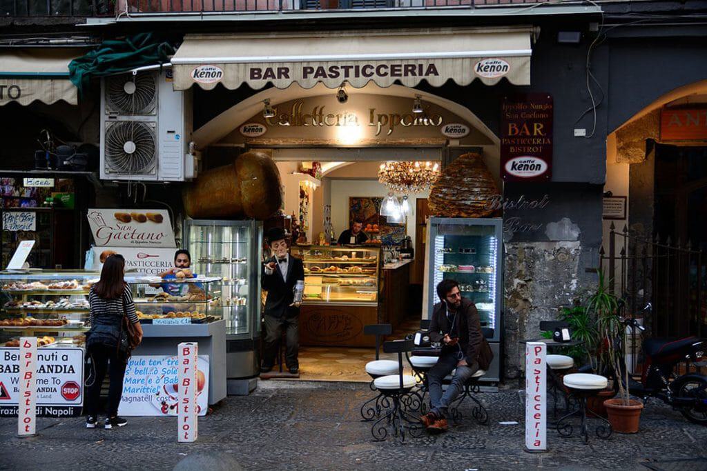 Is Naples a safe city? - A cafè in Naples Spanish Quarter