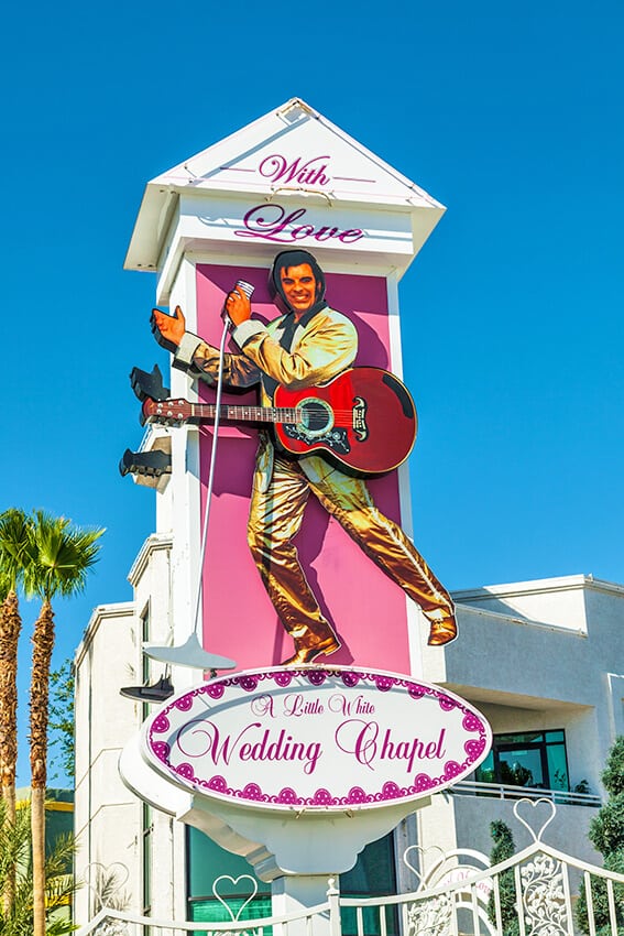 Wedding Chapel in Las Vegas with Elvis sign