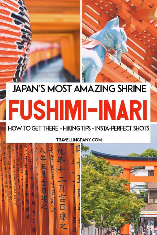 Utili consigli su come esplorare il santuario di Fushimi Inari Taisha a Kyoto, tra i più belli del Giappone. Come arrivarci, come evitare le folle e scattare magnifiche foto! | #Giappone #FushimiInari #santuario #viaggioinGiappone #Kyoto