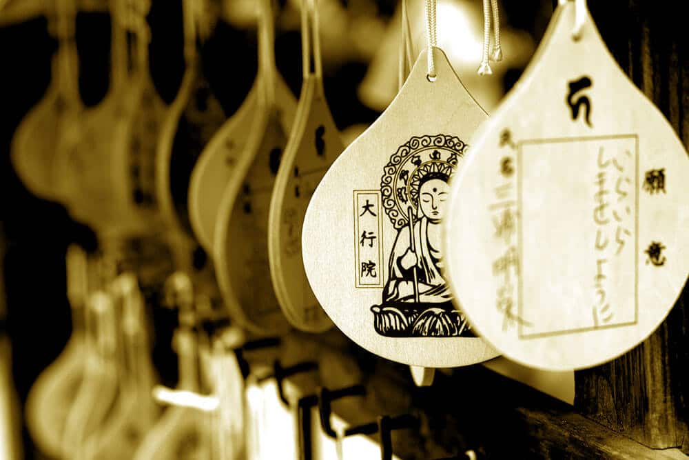 Best souvenirs from Japan - Tzuko-Tegata tablets at a temple in Japan