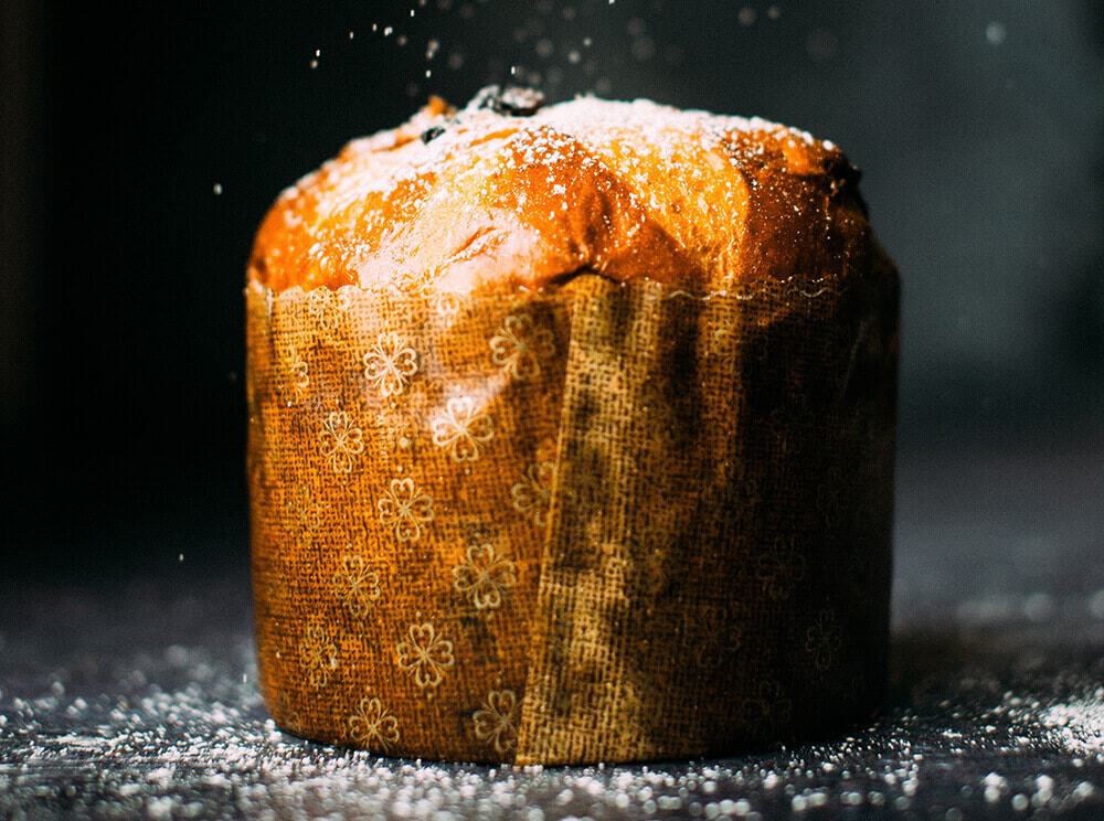 Handmade panettone from Milan is one of the famous Italian dishe known in the whole world