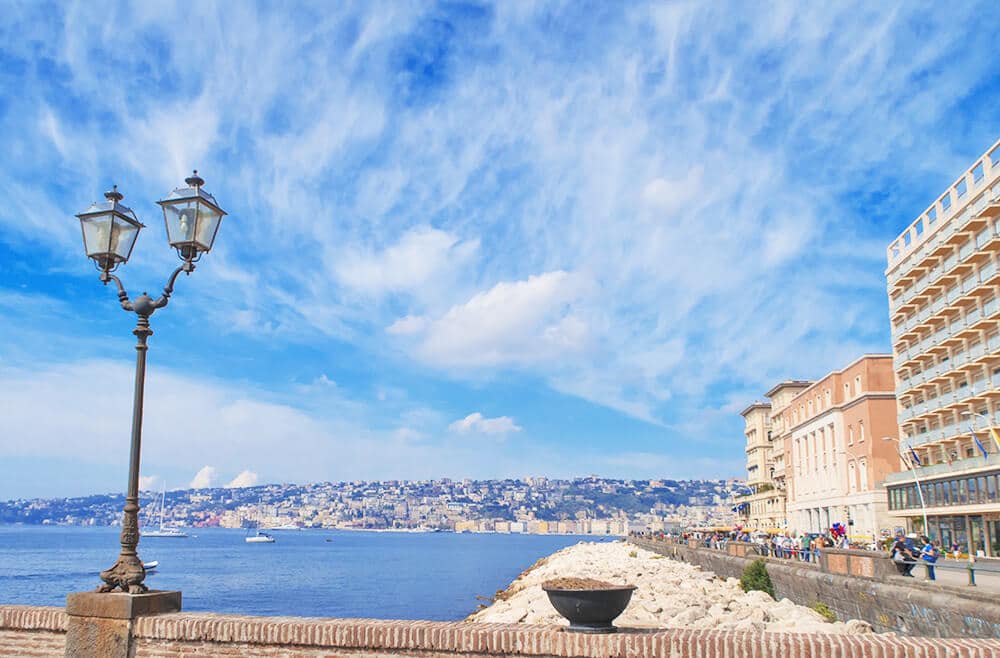 The Gulf of Naples with the promenade on Lungomare Caracciolo