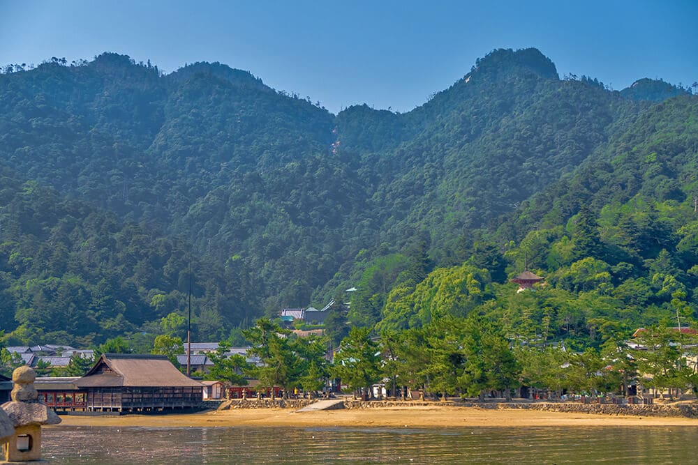 Things to do in Miyajima | View of Mt. Misen covered in vegetation