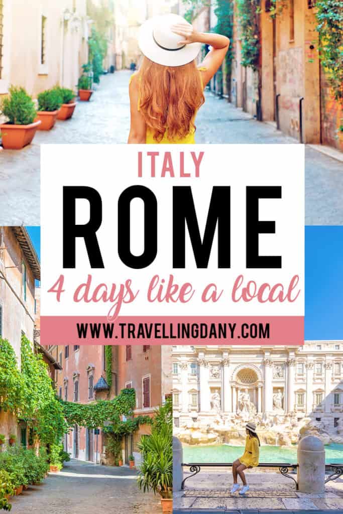 Are you planning your next trip to Italy and you need info? Find the perfect Rome itinerary and explore like a local! This self guided Rome itinerary is perfect for Italian honeymoons, solo female travelers and families. Bonus: lots of insider tips to visit Rome on a budget!