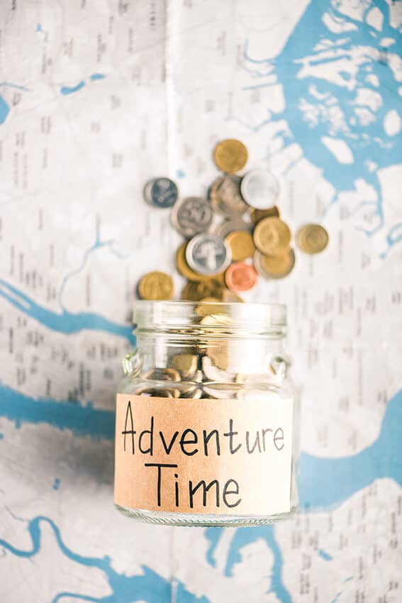 Travel savings jar