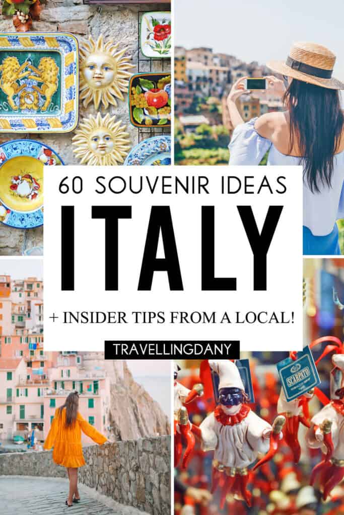 Hai organizzato un viaggio da sogno in Italia e ora non sai proprio cosa comprare? Ecco ben 60 idee diverse per souvenir italiani e prodotti tipici, per tutte le tasche! Con tante indicazioni utili e suggerimenti, così da sapere anche come spendere meno!