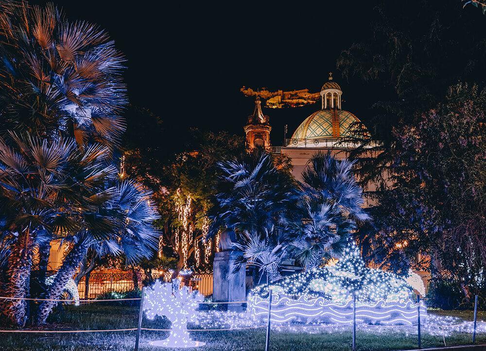 Christmas lights festival in Salerno (Italy) 