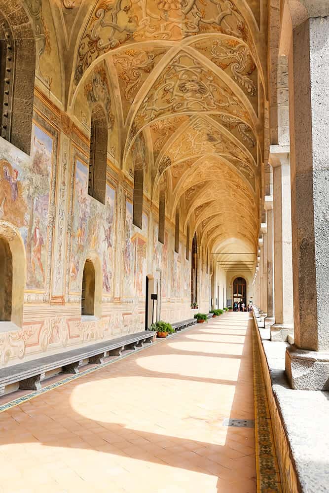 Santa Chiara Cloister in Naples Italy