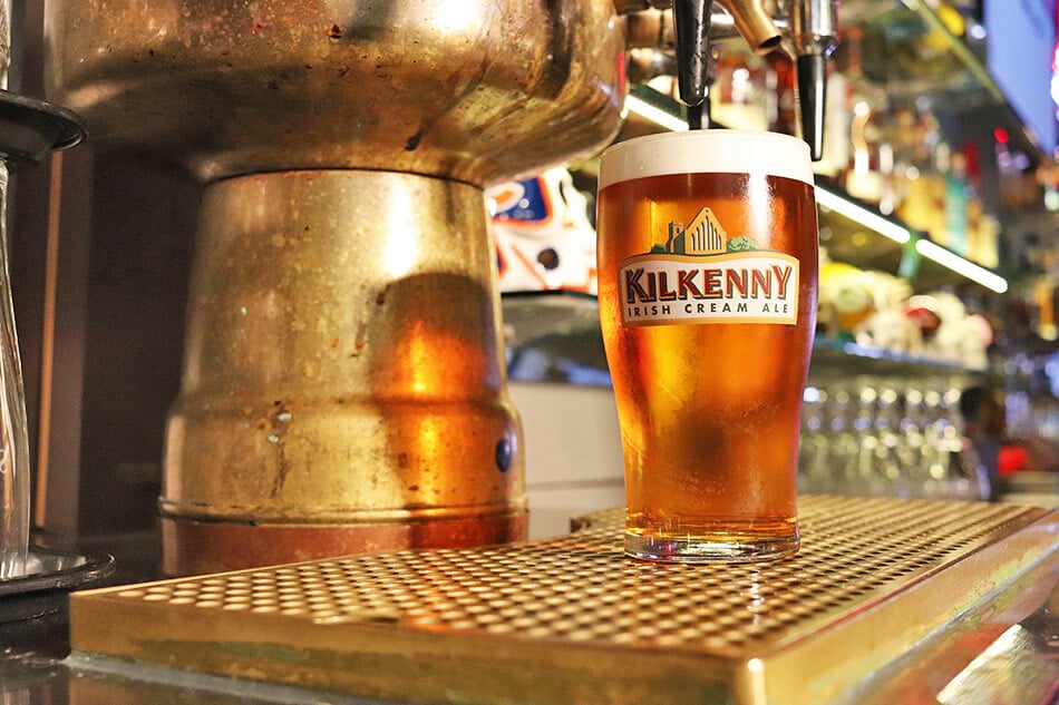 One of the pubs in Cork serving a pint of Kilkenny Irish ale