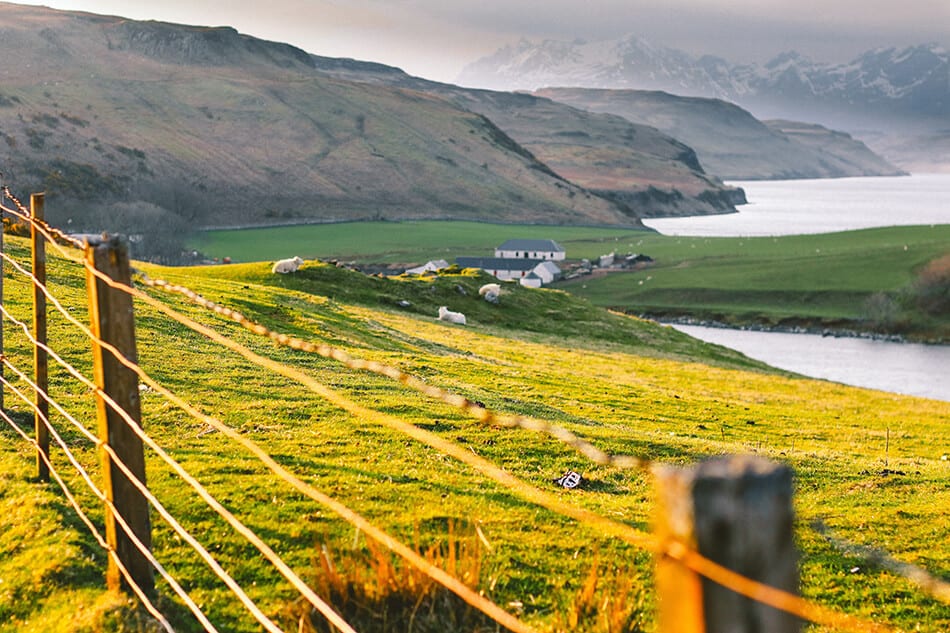 Beautiful Scottish countryside on a warm summer day