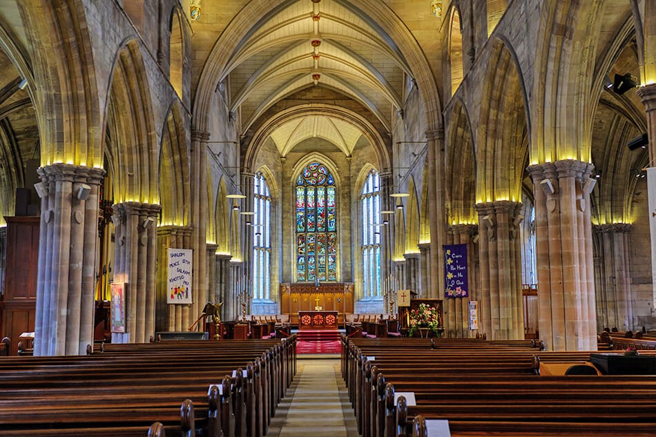 The inside of St. Michael's Church at Linlithgow