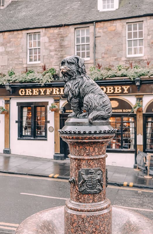 Greyfriars bobby statue in Edinburgh