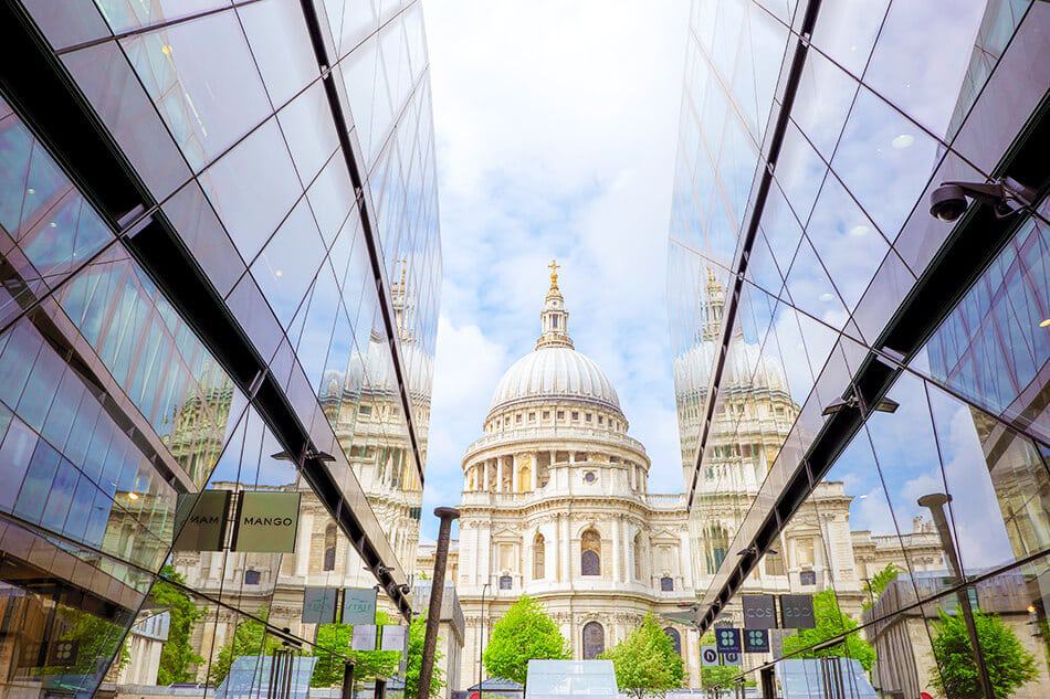 St Paul's Cathedral seen from One New Change in London 