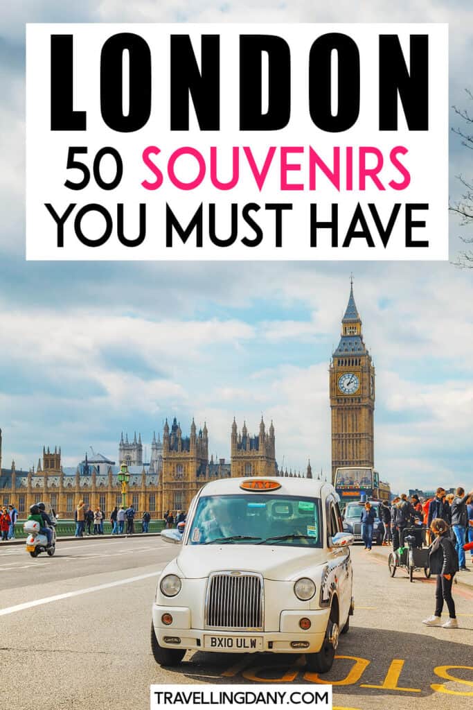 Are you planning your next trip to the UK and you're wondering what to buy in London? Discover a list of 50 great souvenirs from London that you can also buy on a budget! With tips on how to get the perfect souvenir, lots of souvenir ideas and more!