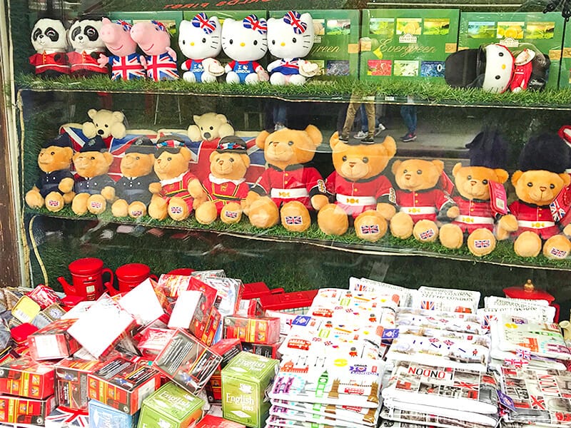 Hello Kitty Souvenirs in London and Union Jack teddy bears