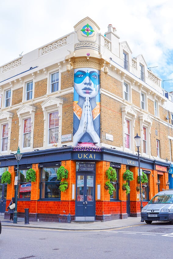 Amazing street art at Portobello Road in London