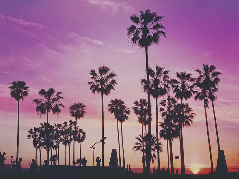 Sunset at South Beach, Miami, Florida