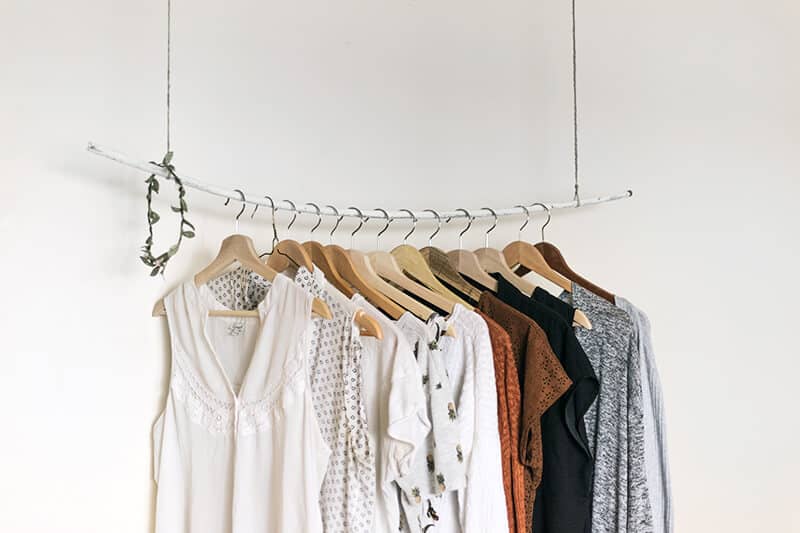 Rack of summer clothes in a shop in Miami