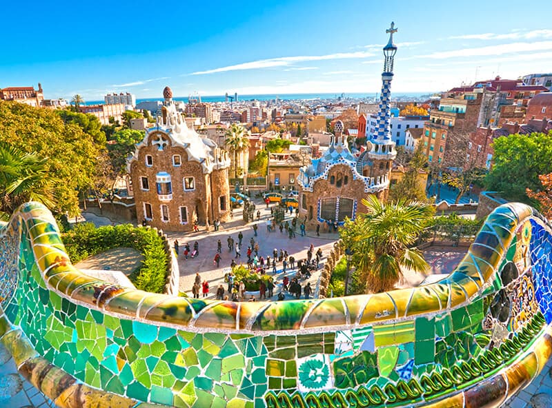 Colorful Barcelona in Autumn