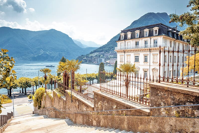 Lugano is one of the best places to visit in October in Europe