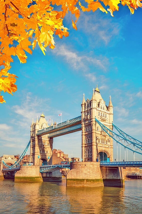 Visitare Londra in autunno: il Tower Bridge