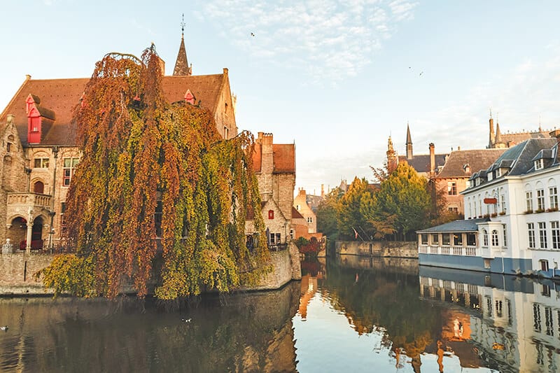 Fall Foliage in Bruges in October